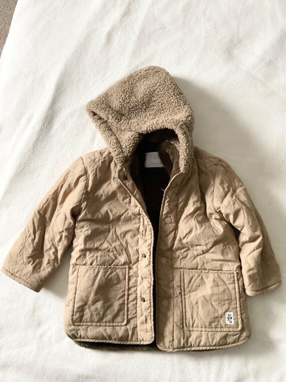 Zara girl boy hoodie coat jacket brown 2-3Y 3T